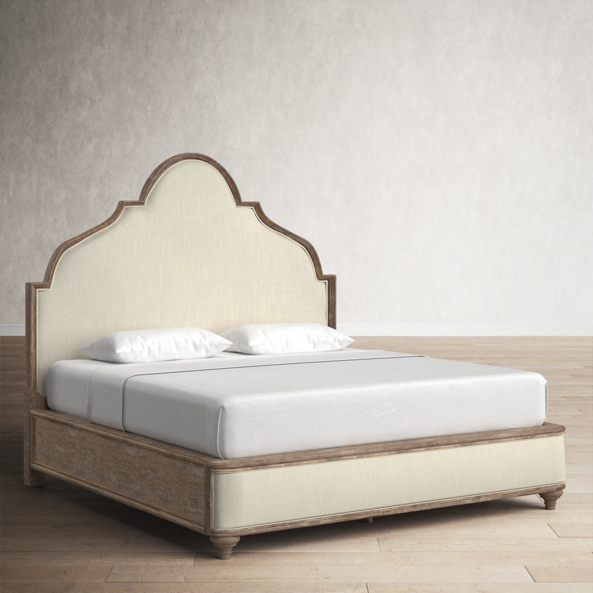 Birch Lane™ Cadwall Solid Wood and Upholstered Platform Bed &amp; Reviews ...
